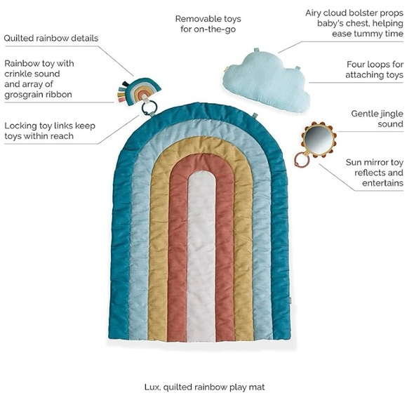 NWT ITZY RITZY TUMMY TIME MAT WITH TOYS - Picture 2 of 6